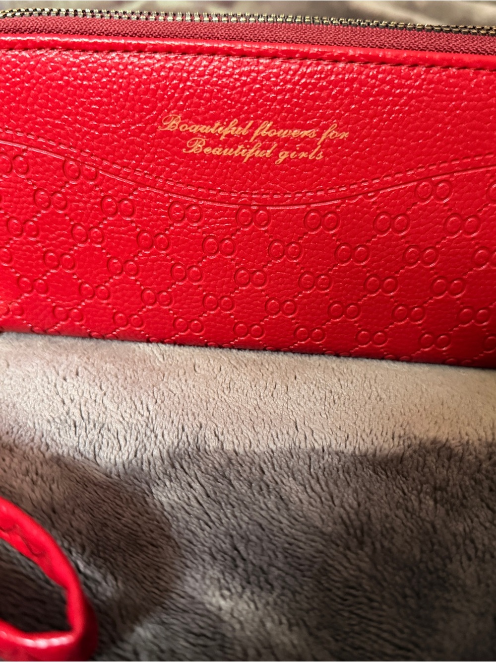 NWT Red Women's Zip Clutch/Wallet - Beautiful flowers for Beautiful girls